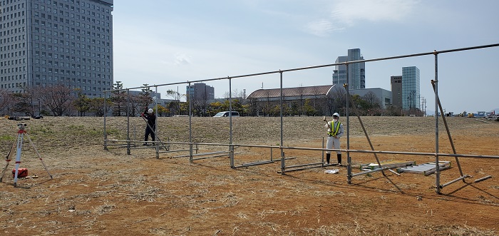 工事イメージアップ大型横断幕　新潟